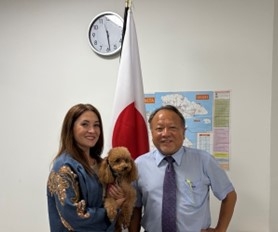 Meeting between Mr. KOBAYASHI Ryuichiro, Chargé d’Affaires a.i., and Prof Charlene Vella (University Professor for Art History) (4 Aug)
