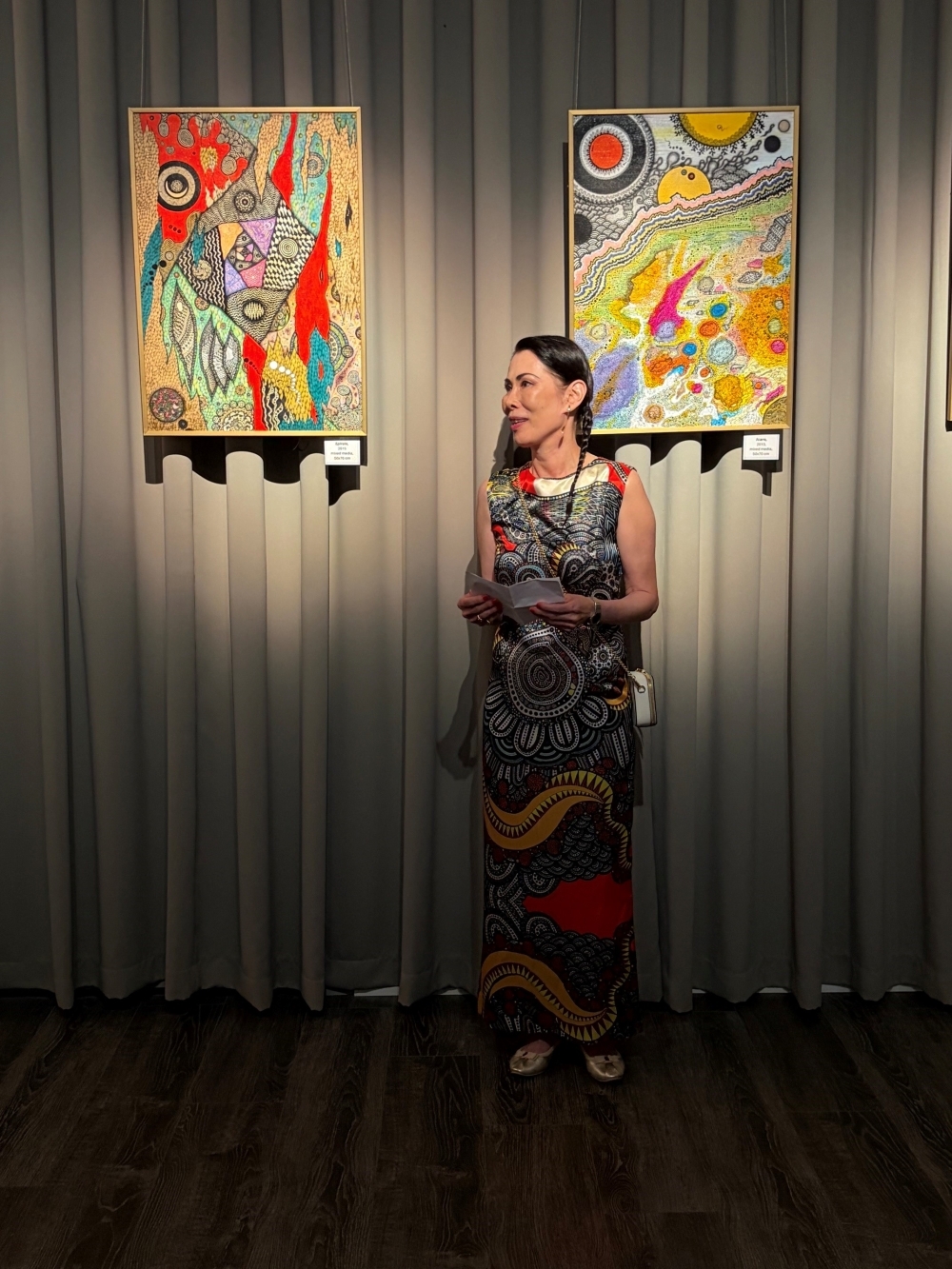 Visit to the solo exhibition of a Japanese artist, Ms. Tomoko Fait, by Mr. KOBAYASHI Ryuichiro, Chargé d’Affaires a.i. (3 September)
